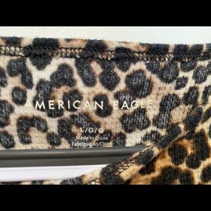 American Eagle Cheetah Cropped Top